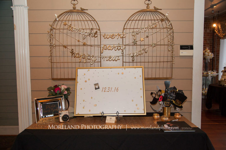 Bird cage wedding decor, Mike Moreland, Moreland Photography, wedding photography, Atlanta wedding photography, detailed wedding photography, lifestyle wedding photography, Atlanta wedding photographer, Conservatory at Waterstone, New Years, New Years Wedding, 2017 Wedding, Photo board